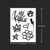 Crown Temporary Tattoo: Vegan & Organic, Ultra-Detailed Waterproof Designs, Lasts Up to 15 Days