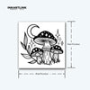Mushroom Temporary Tattoo Sticker Lasts 1-2 Weeks Waterproof and Chafing Resistant