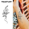 Snake-Wrapped Flower Temporary Tattoo | Waterproof & Long-Lasting | Up to 15 Days Wear