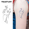 Woman Flower Temporary Tattoo | Waterproof & Long-Lasting | 15-Day Fake Tattoo | Semi-Permanent Floral Design
