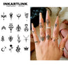 Henna Finger Tattoo (6) | Temporary Tattoo Sticker | Waterproof | Lasts Up to 15 Days | Semi-Permanent Fake Tattoo