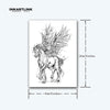 Sketch Pegasus Temporary Tattoo Stickers | Magic Tattoos | Herbal Juice Tattoos | Lasts 1-2 Weeks | Realistic Fake Tattoos