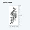 Flower Temporary Tattoo Sticker | Waterproof | Lasts Up to 15 Days | Semi-Permanent Fake Tattoo