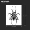 Skeleton Spider Temporary Tattoo | Waterproof & Long-Lasting | Ultra-Detailed Design | 15-Day Wear
