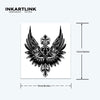 Cross and Wings Temporary Tattoo: 15-Day Waterproof Semi-Permanent Ink