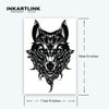Wolf Head Temporary Tattoo Sticker | Waterproof | Lasts Up to 15 Days | Semi Permanent