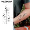 Moon Sword Temporary Tattoo Sticker, Waterproof Magic Tattoo, Lasts to 15 Days Fake Tattoo, Semi Permanent Tattoo