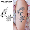 Fish and Flower Temporary Tattoo | Waterproof | Lasts Up to 15 Days | Semi-Permanent Look