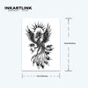 Phoenix Temporary Tattoo Sticker, Waterproof Magic Tattoo, Lasts to 15 Days Fake Tattoo, Semi Permanent Tattoo