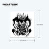 Joker King Skull Temporary Tattoo | Waterproof | Lasts Up to 15 Days | Semi-Permanent