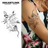 Flower Temporary Tattoo Sticker, Waterproof Magic Tattoo, Lasts to 15 Days Fake Tattoo, Semi Permanent Tattoo