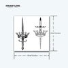 Crown Twin Swords Temporary Tattoo | Waterproof | Lasts Up to 15 Days | Semi-Permanent Look