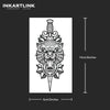 Tiger Head Dagger Temporary Tattoo | Waterproof | Lasts Up to 15 Days
