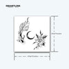 Fish and Flower Temporary Tattoo | Waterproof | Lasts Up to 15 Days | Semi-Permanent Look