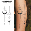 Moon and Sun Temporary Tattoo Sticker | Waterproof | Lasts up to 15 Days | Semi-Permanent Fake Tattoo